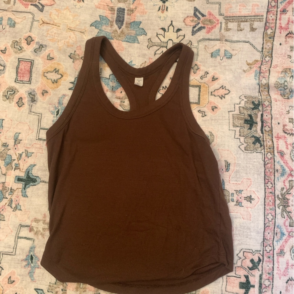 Old Navy Brown Racerback Tank Top